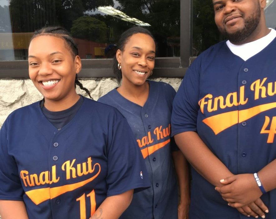 Final Cut crew members in jerseys